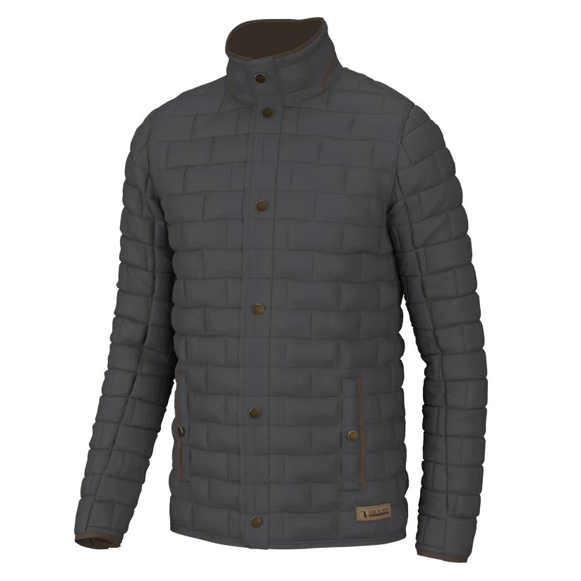 Local Boy-Youth Brick Quilted Vest-CHARCOAL main image 1