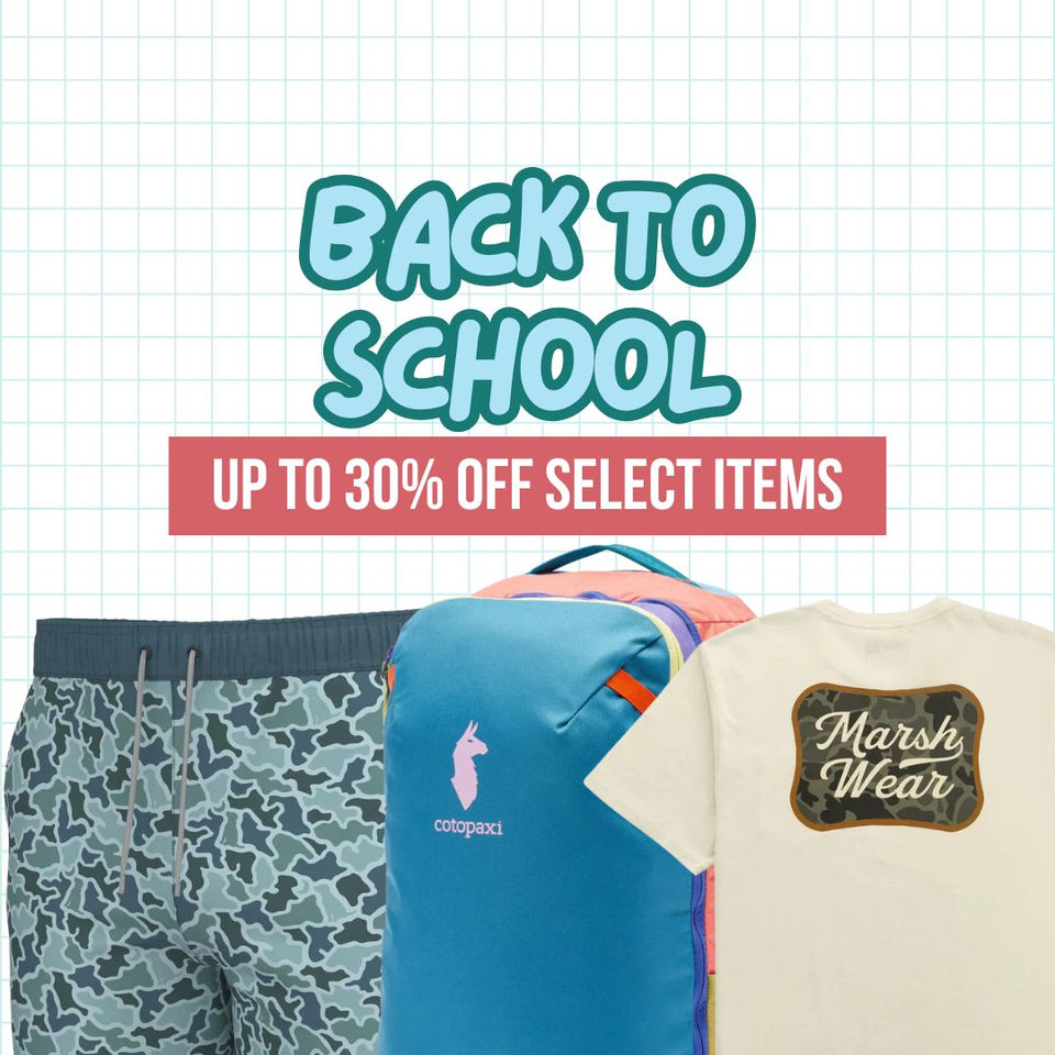 Gear up for school!Save up to 30% OFFselect school apparel & gear!