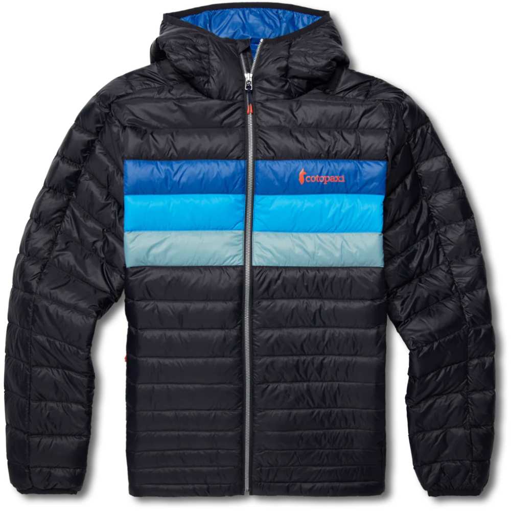 Cotopaxi online Fuego Hooded Down Jacket Large - Black/Pacific Stripes NWT FREE SHIP