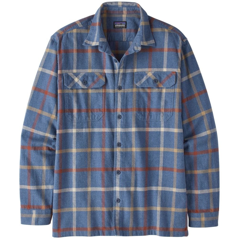 Patagonia Men's Long-Sleeved Organic Cotton Midweight Fjord Flannel Shirt (Fields: New Navy, M)