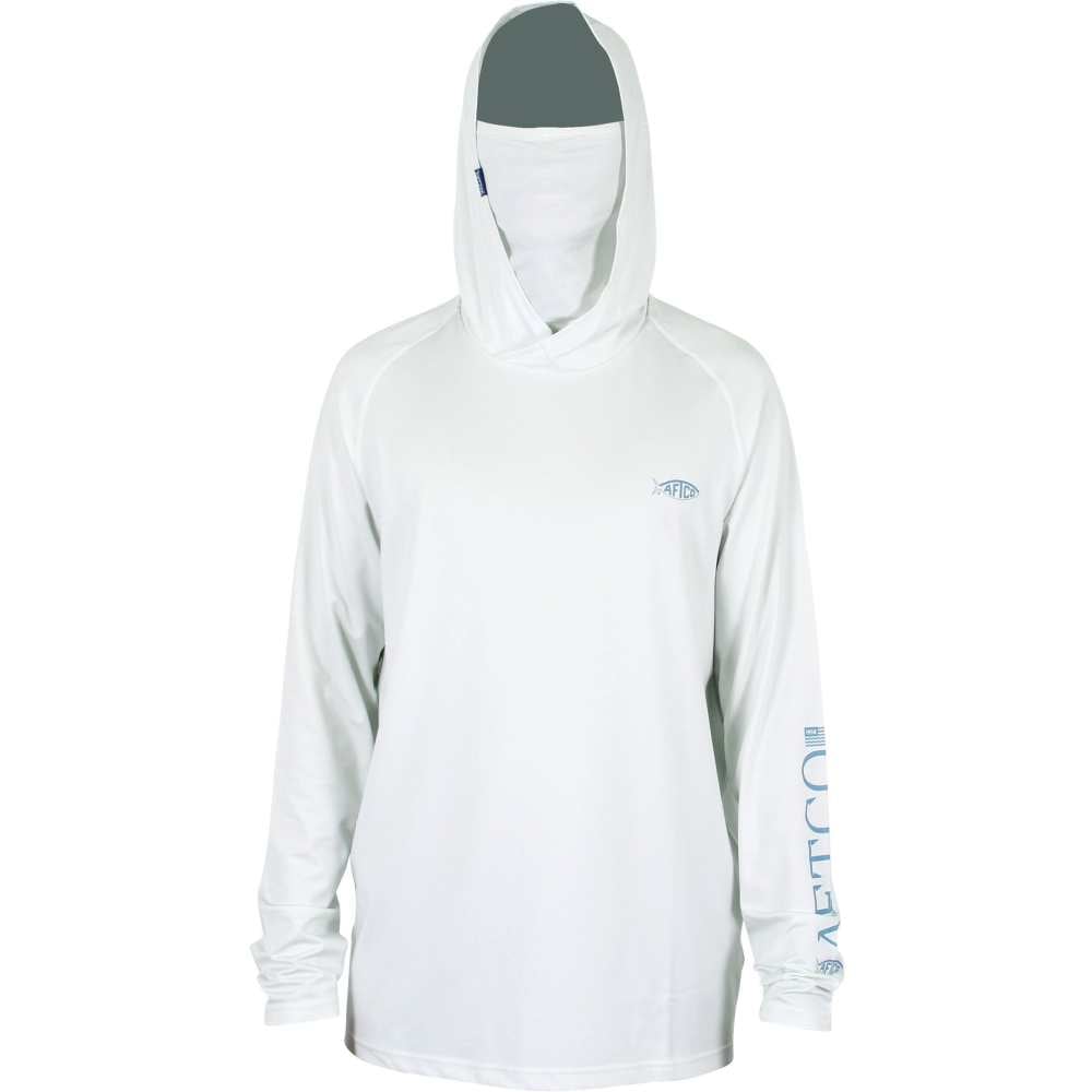 Air O Mesh Hooded Fishing Shirt | AFTCO / Ocean Wave Heather / S