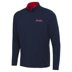 Antigua Men's Atlanta Braves Content Quarter Zip Pullover