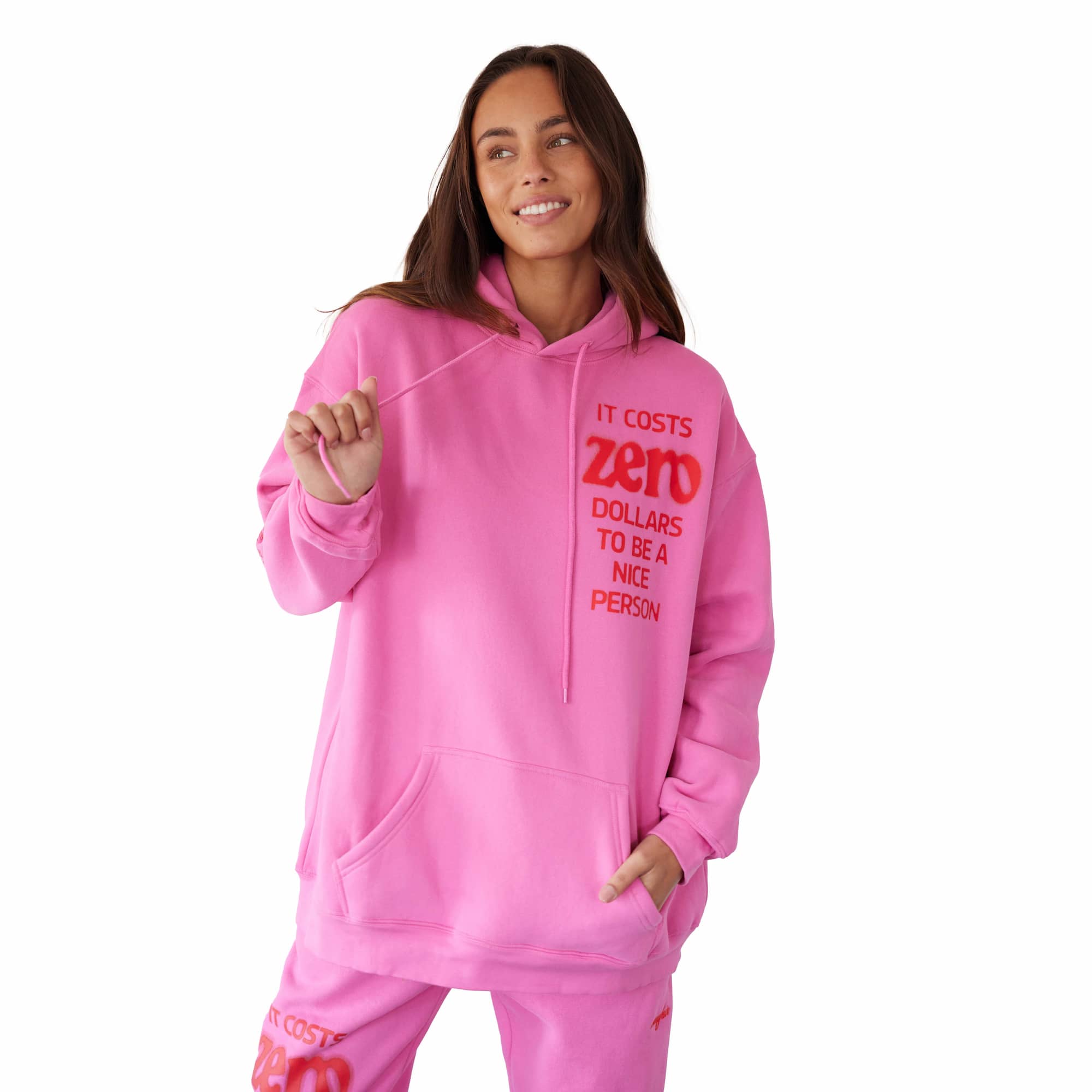 The Mayfair Group Women's It Costs $0 To Be A Nice Person Hoodie