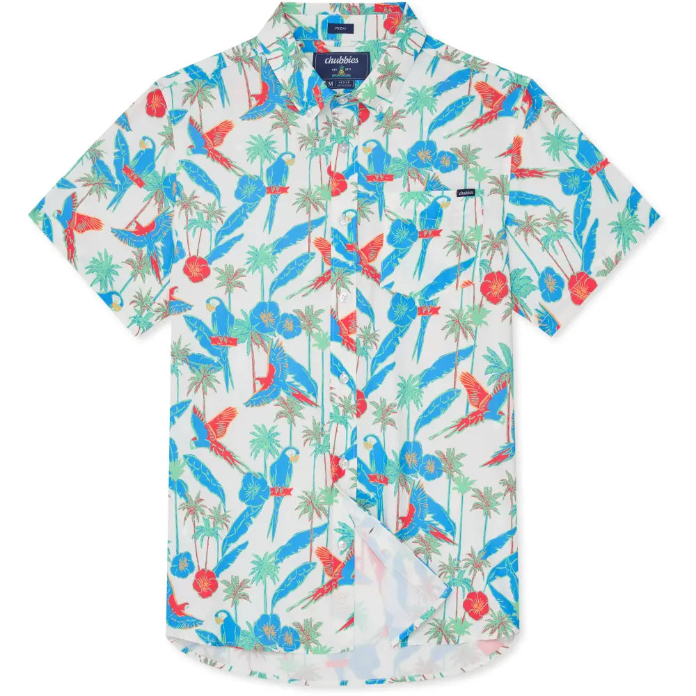 Chubbies Men's Flock Party Perforated Friday Shirt