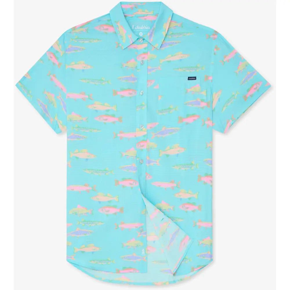 Chubbies Men's The Get Schooled Breezetech Short Sleeve Button Up