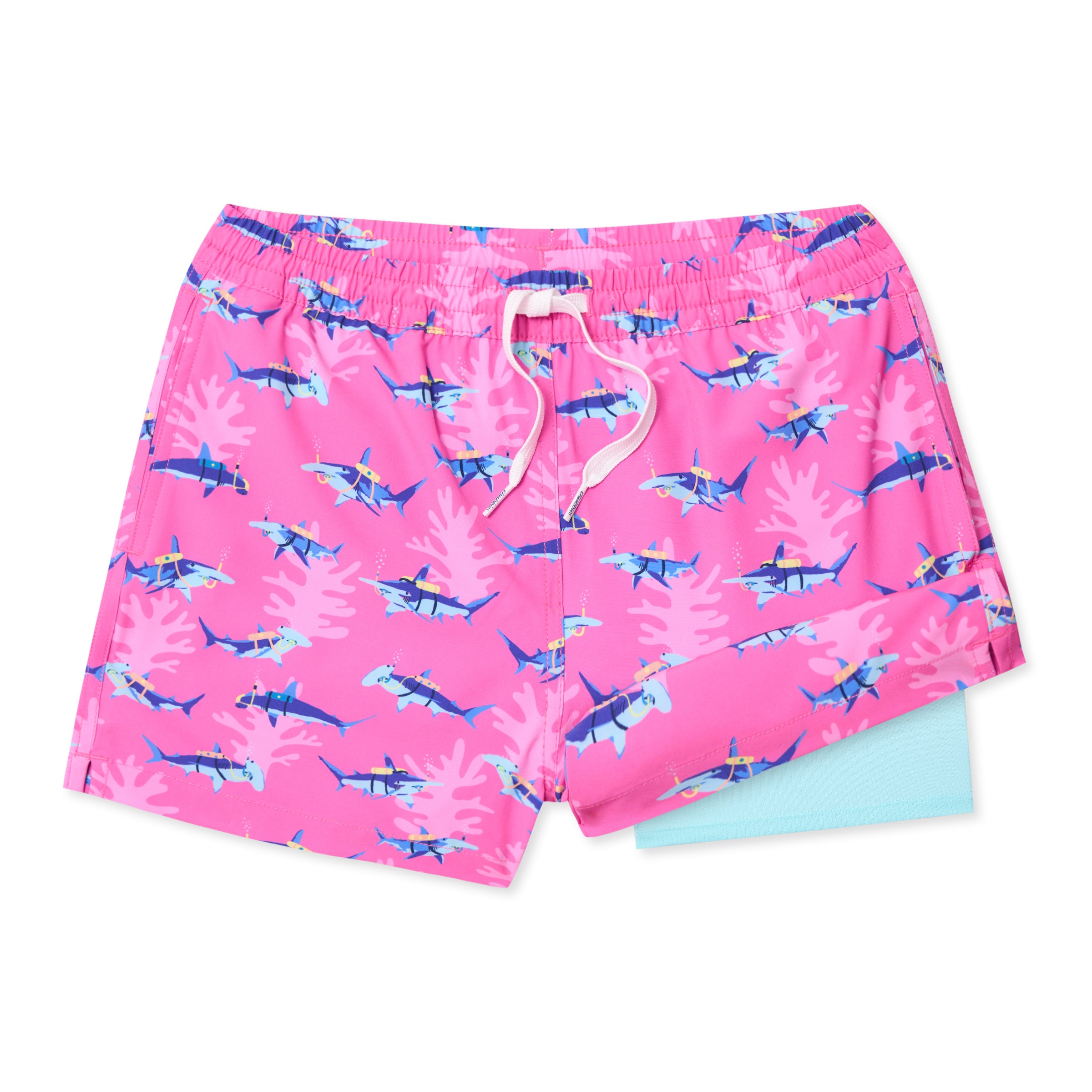 Chubbies Youth The Great Pink Sharks Swim Trunks