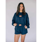 Scarlet & Gold Ava Airy Crewneck Sweatshirt - Auburn