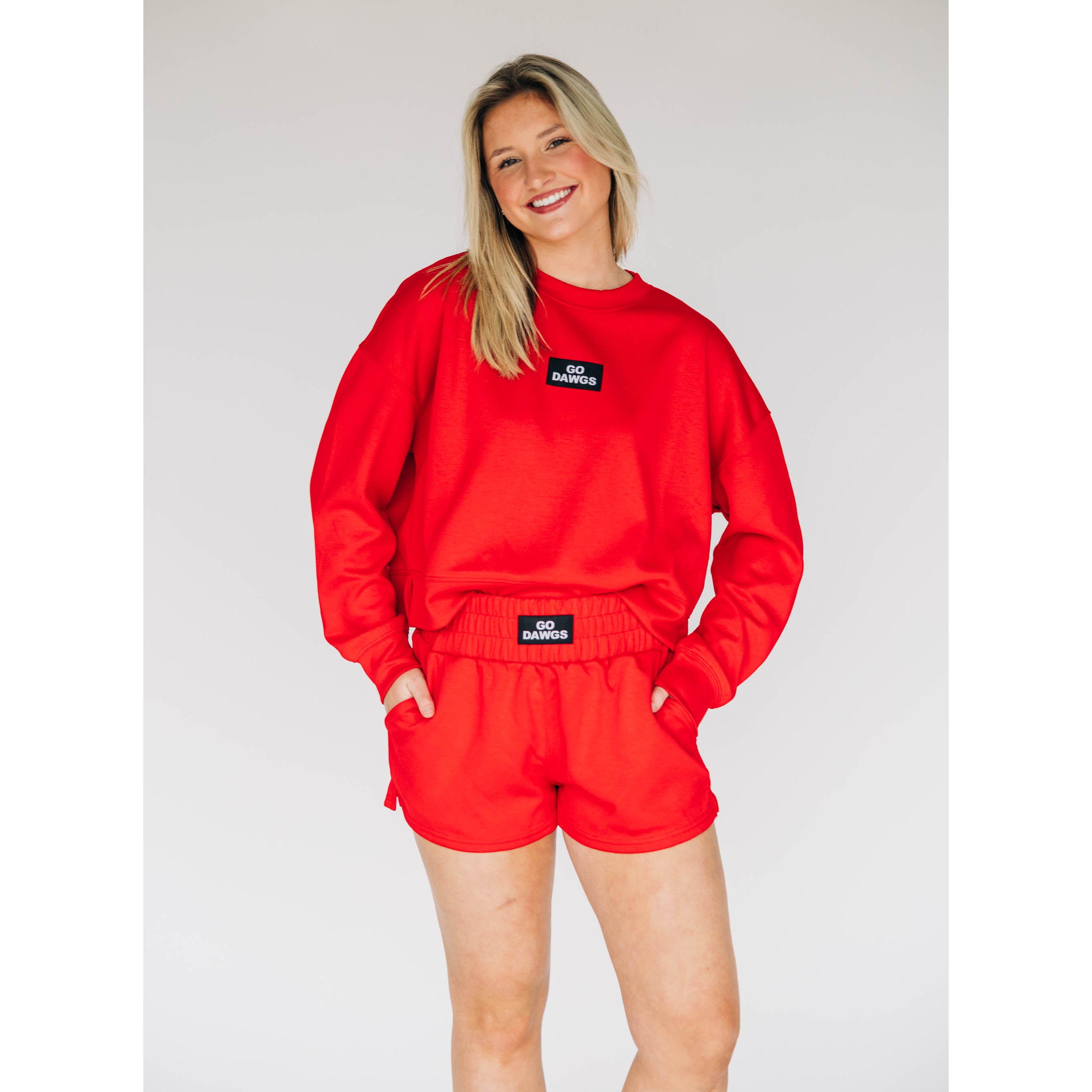 Scarlet & Gold Ava Airy Crewneck Sweatshirt - Georgia