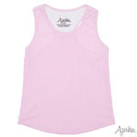 Azarhia Girl's Pink Striped Tank Top
