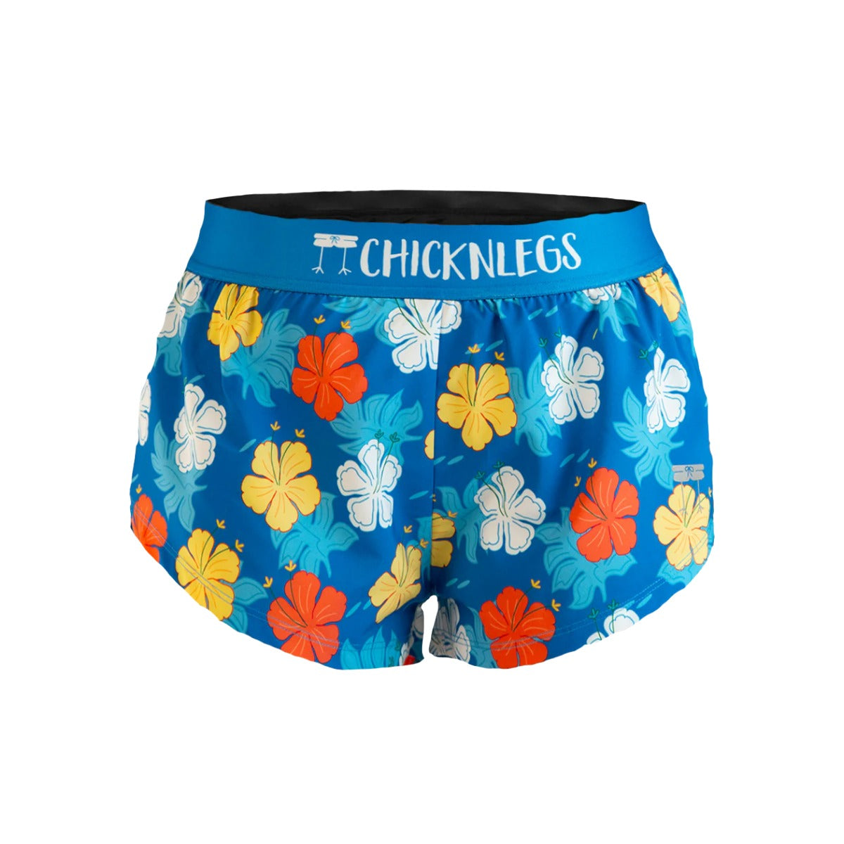 ChicknLegs Women's Hawaiian Split Shorts 1.5"