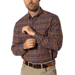 Duck Head Men's Long Sleeve Cotton Wool Sport Shirt - Houser Plaid