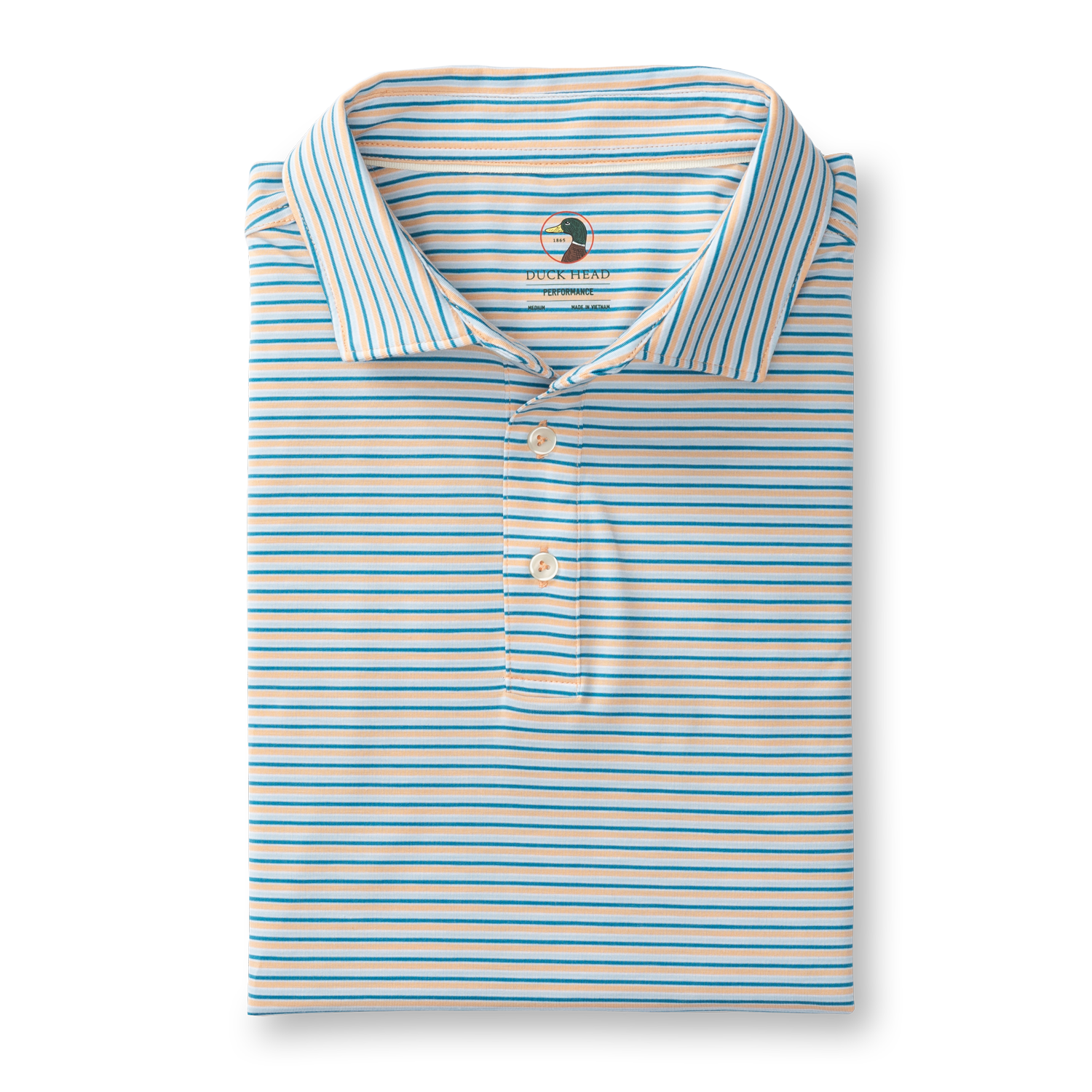 Duck Head Men's Striped Summerford Performance Jersey Polo