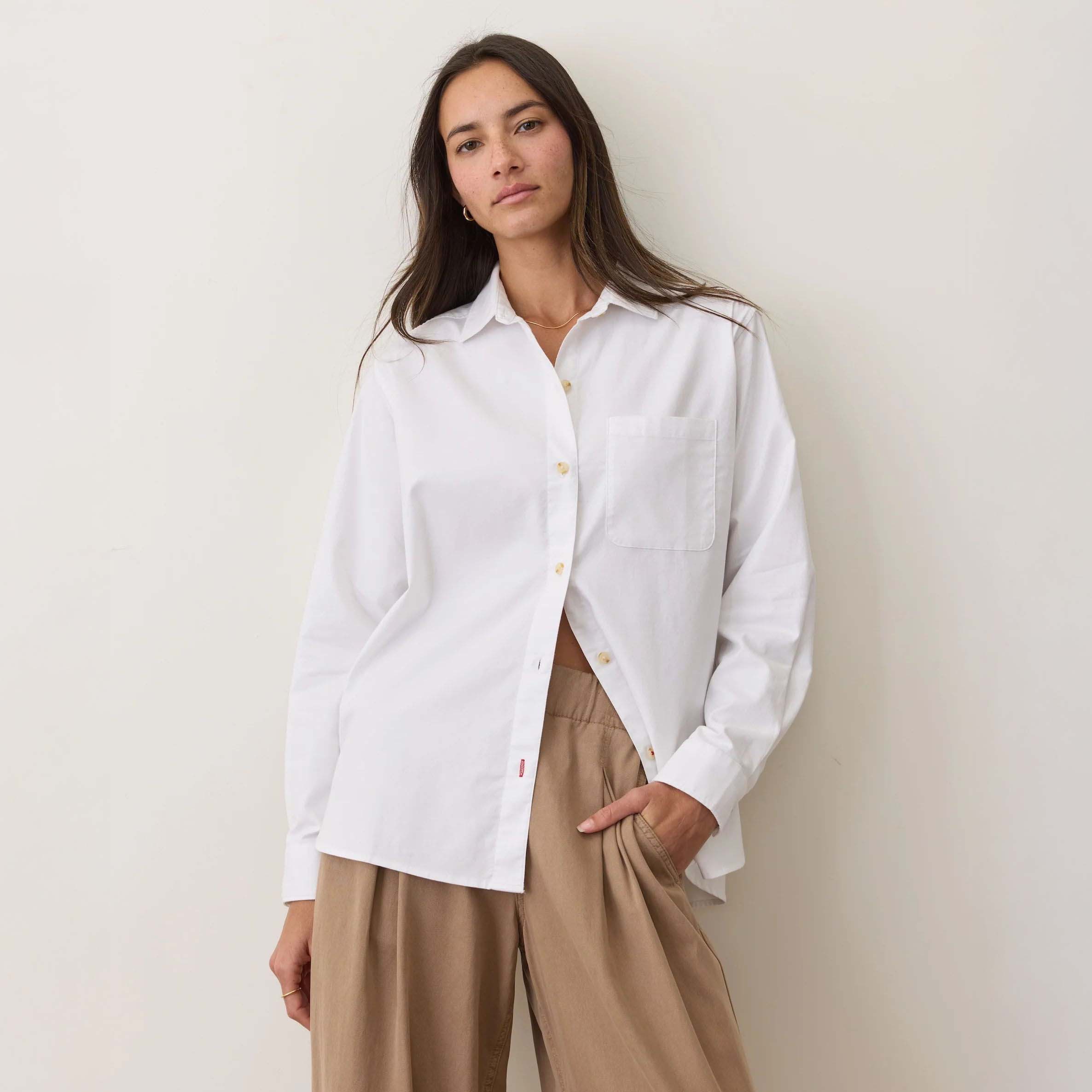 Marine Layer Women's Jane Relaxed Long Sleeve Shirt