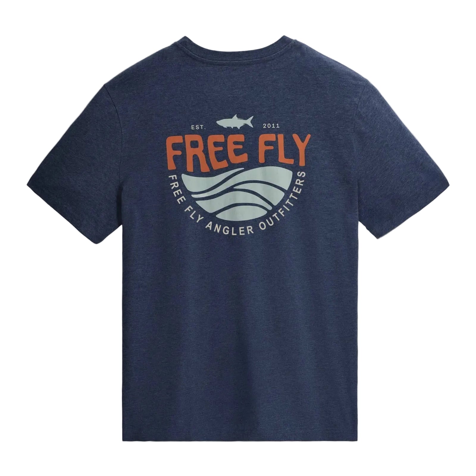 Free Fly Men's Blue Edge Pocket Tee