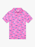 Chubbies Lil Great Pink Shark Polo