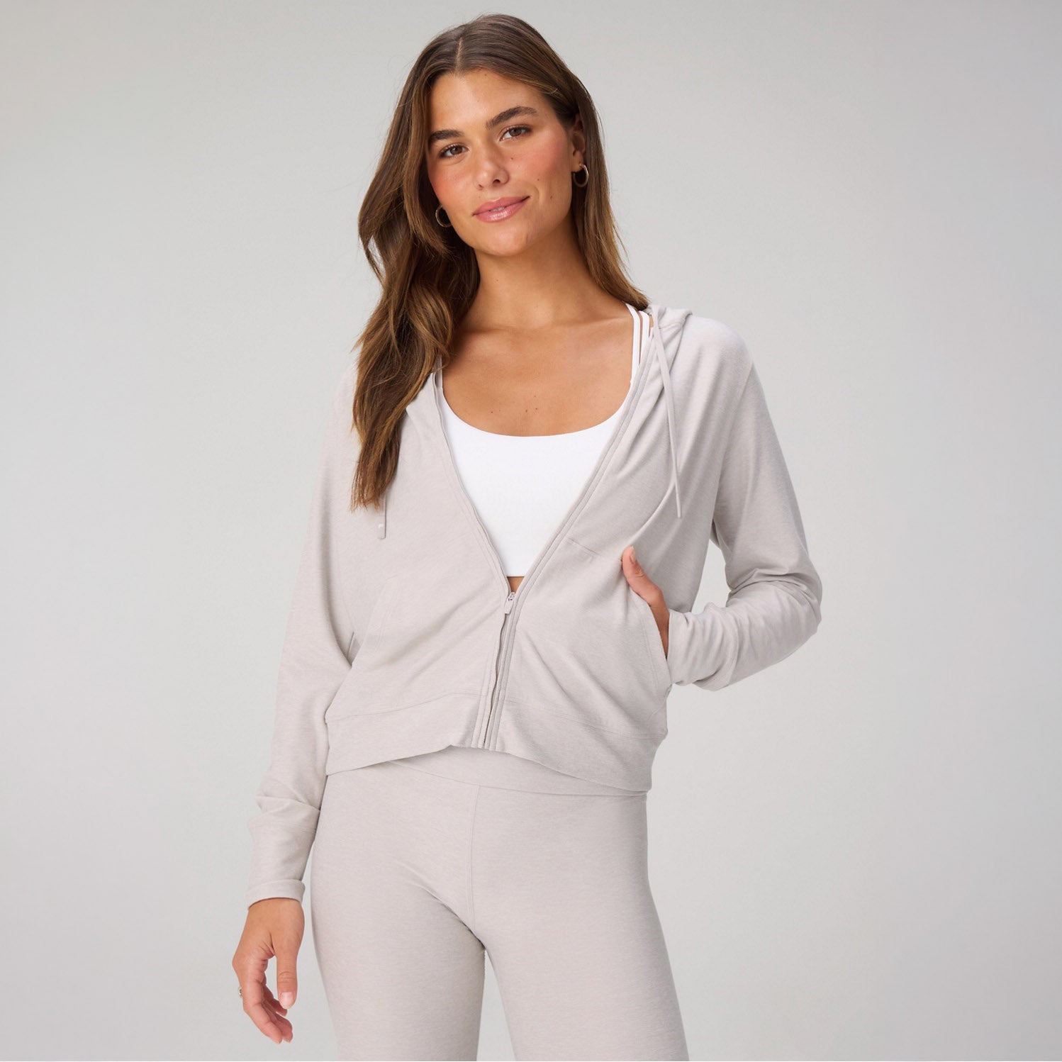 Fabletics Women's Cloud Jersey Full Zip Hoodie