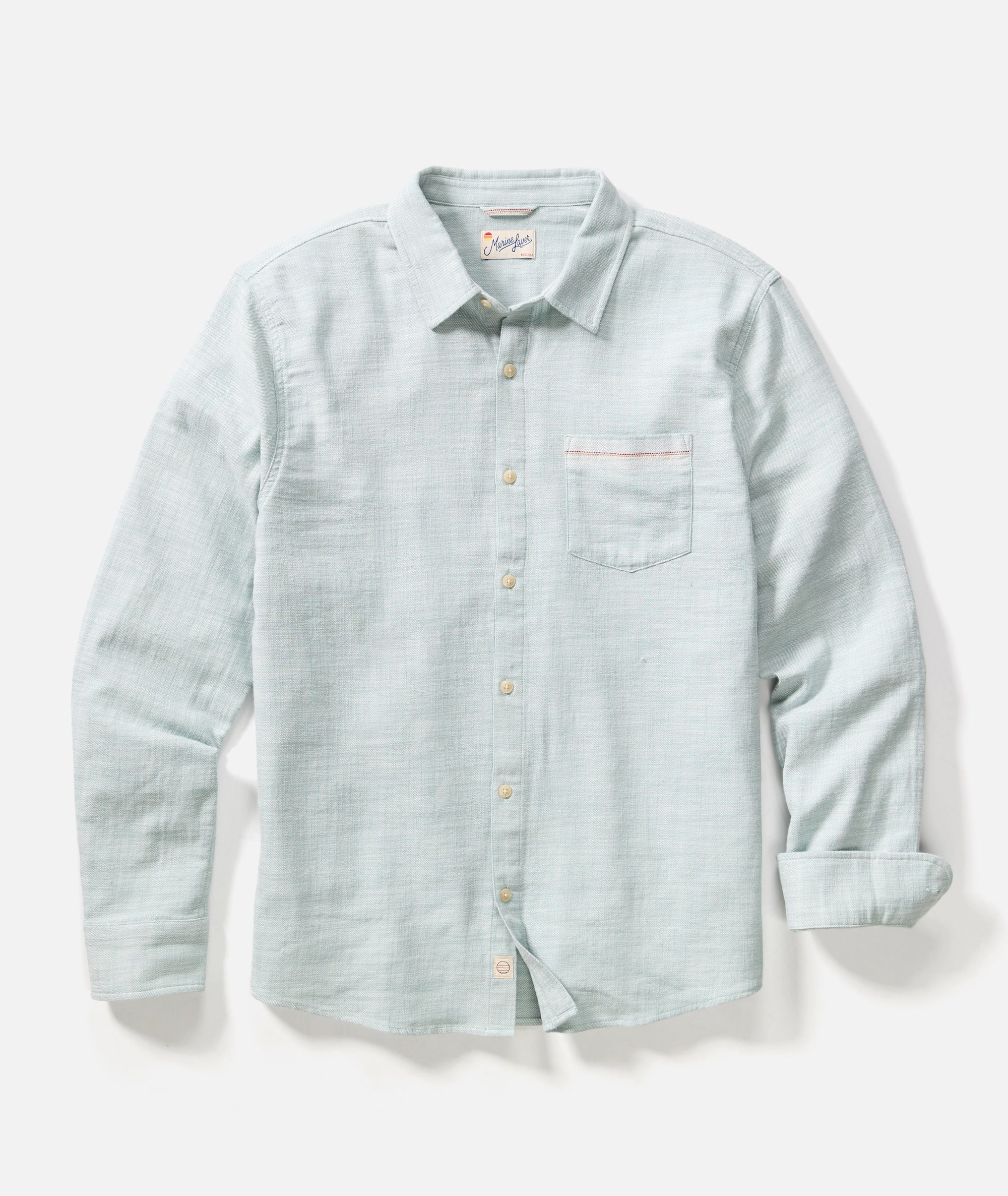 Marine Layer Men's Classic Selvage Long Sleeve Shirt