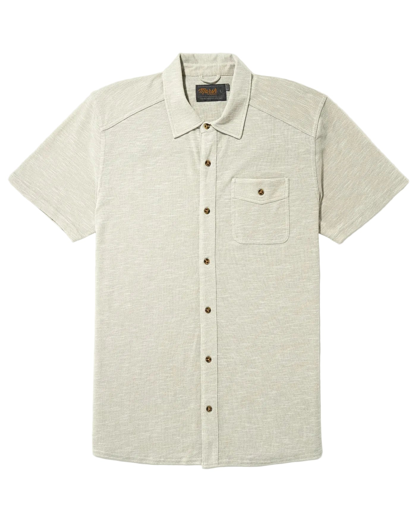 Marshwear Men's Coffin Point Knit Short Sleeve button-up Shirt