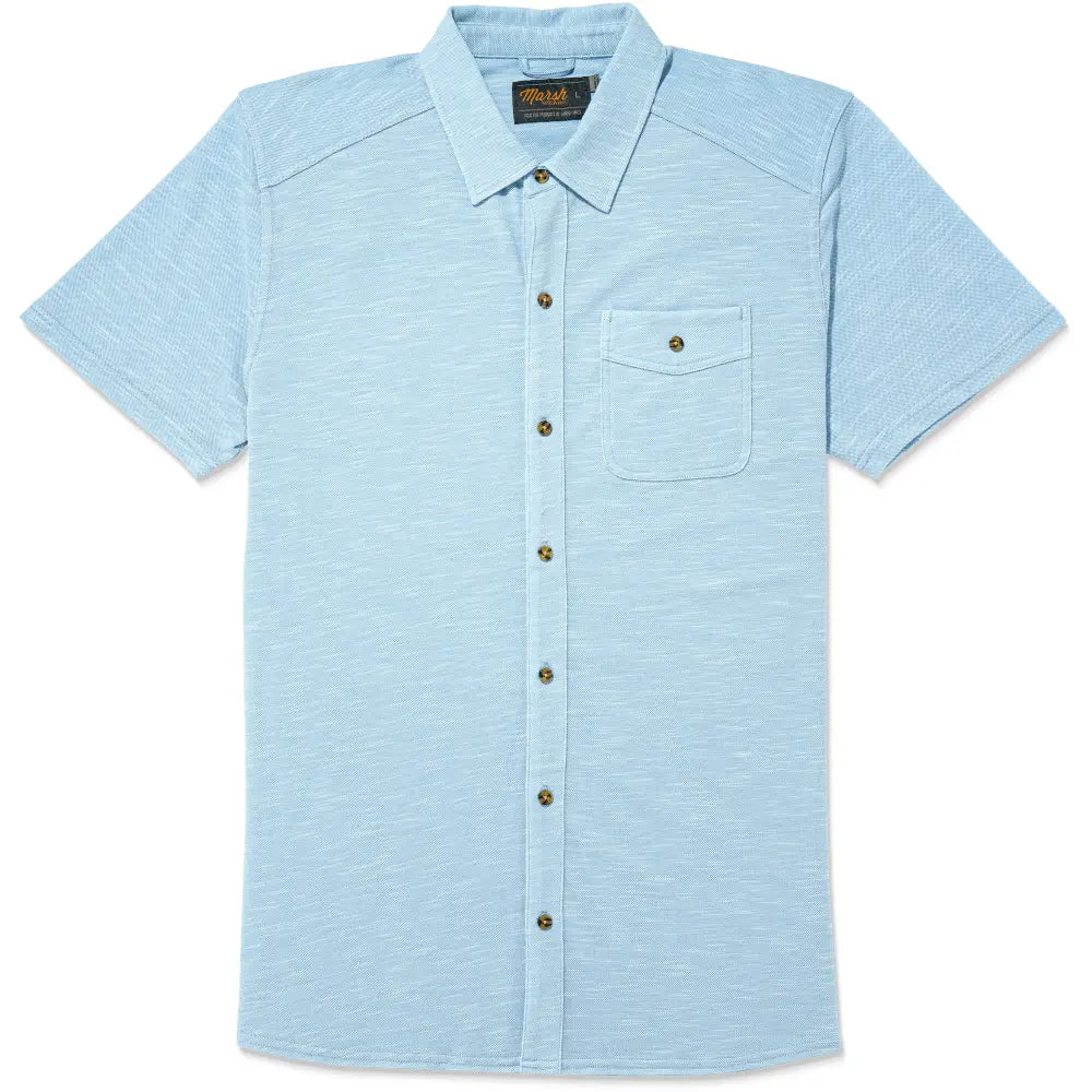 Marshwear Men's Coffin Point Knit Short Sleeve button-up Shirt