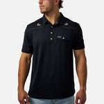 Burlebo Men's Pearl Snap Performance Polo