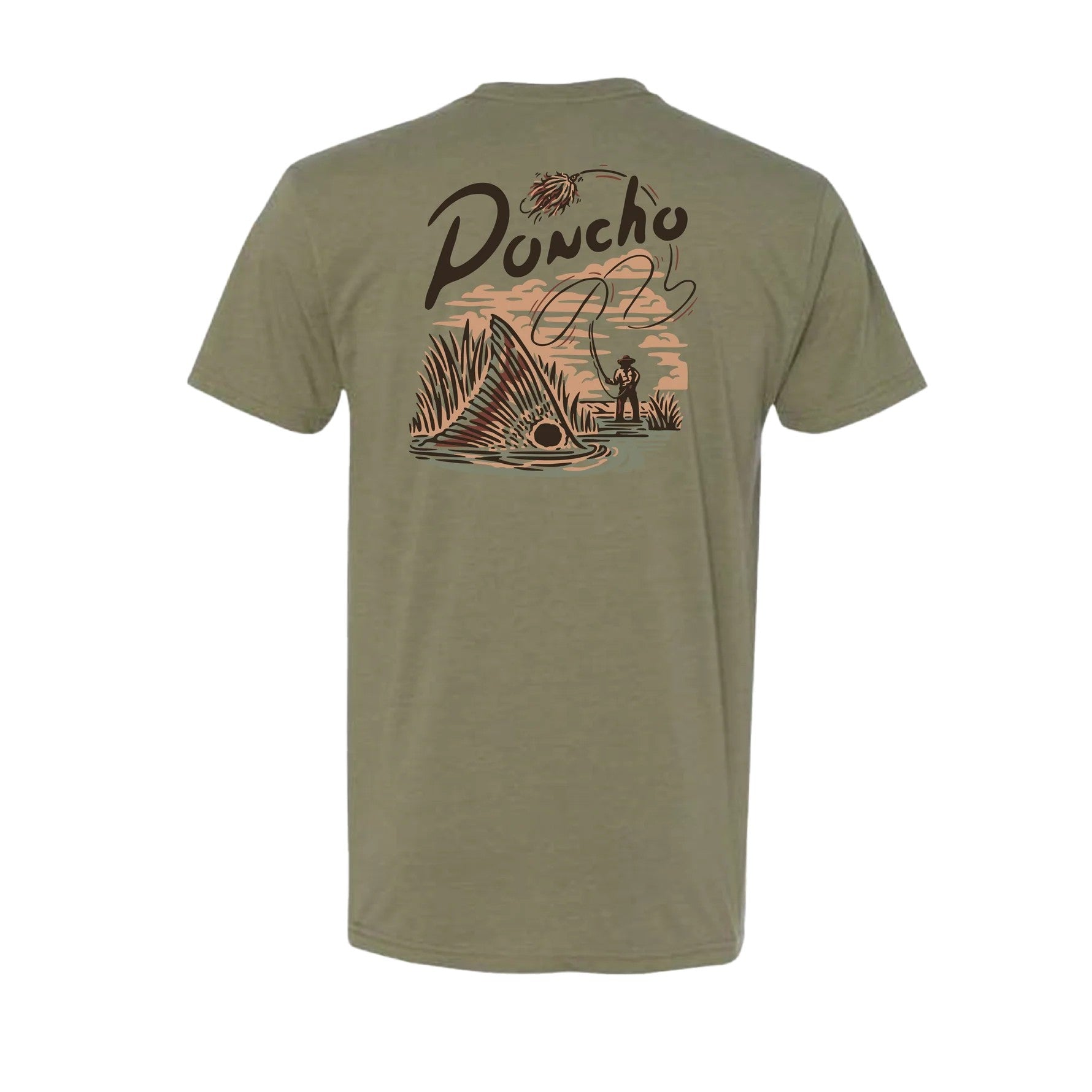 Poncho Men's Short Sleeve T-Shirt - Tailing Red