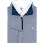 Rhoback Men's Riva Heather Stripe Performance Q-Zip