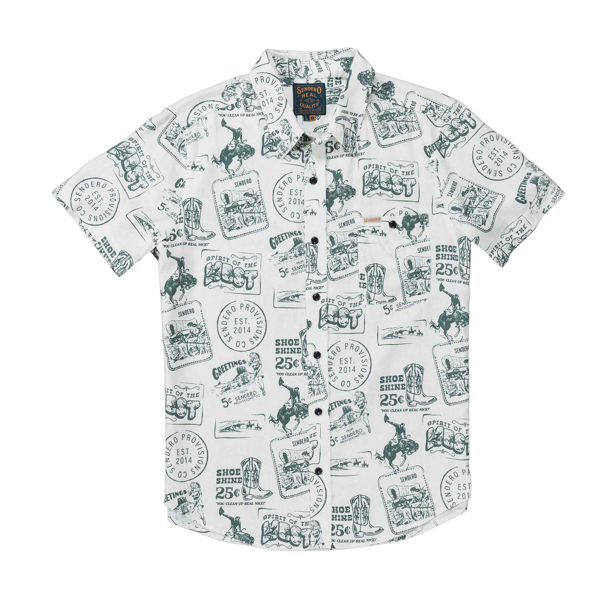 Sendero Men's City Slicker Short Sleeve Button Up