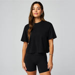 Fabletics Women's Cotton Boxy Short Sleeve Tee