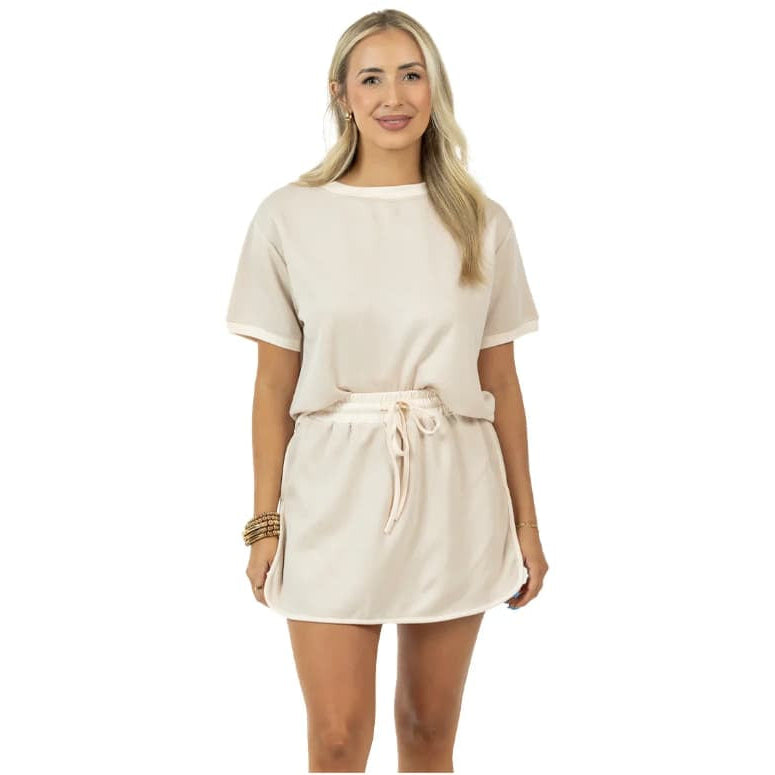 KatyDid Women's Two Piece Contrast Set