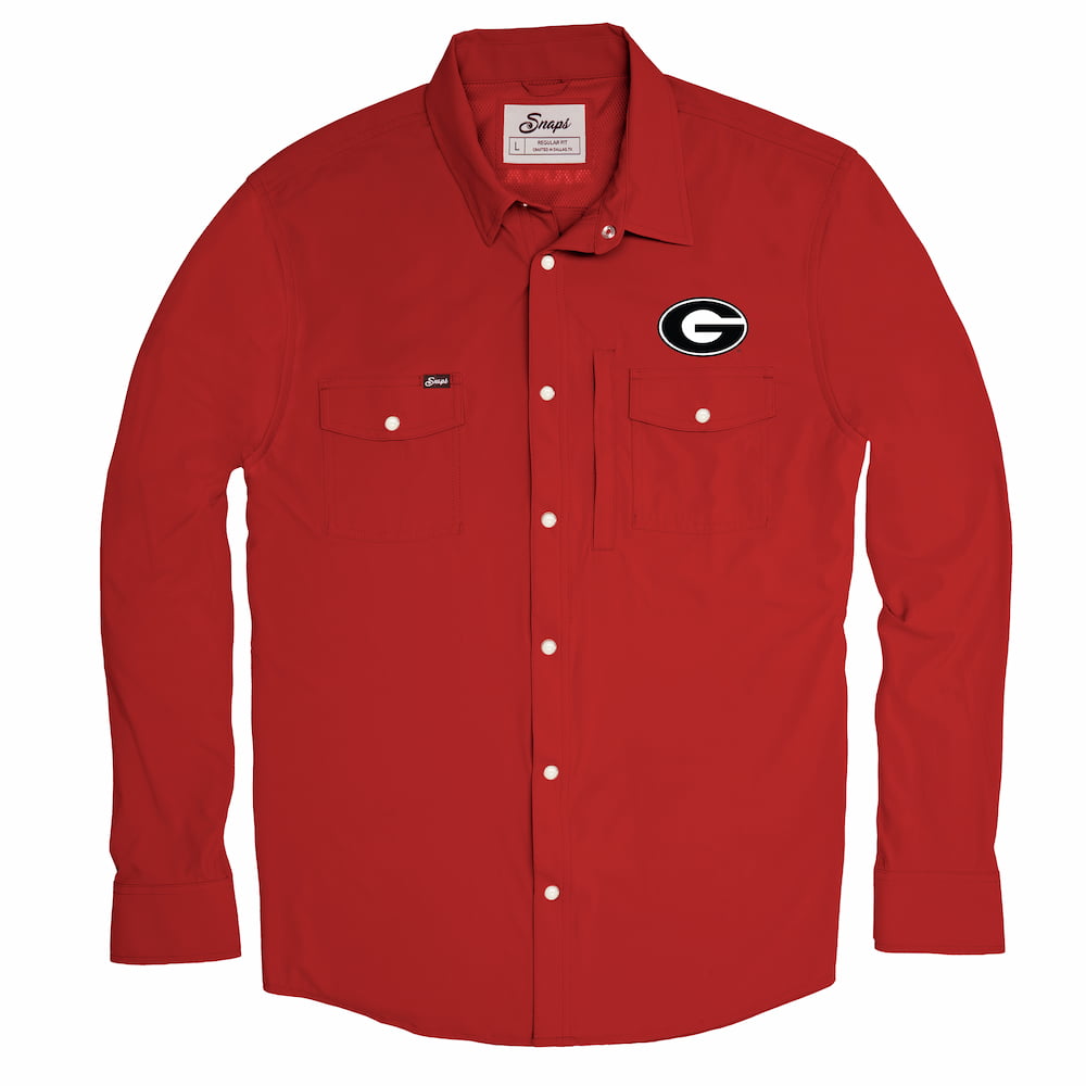 Snaps Men's Georgia Pearl Snap Long Sleeve Shirt