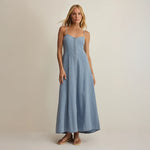 Z Supply Women's Angel Eyes Twill Chambray Midi Dress