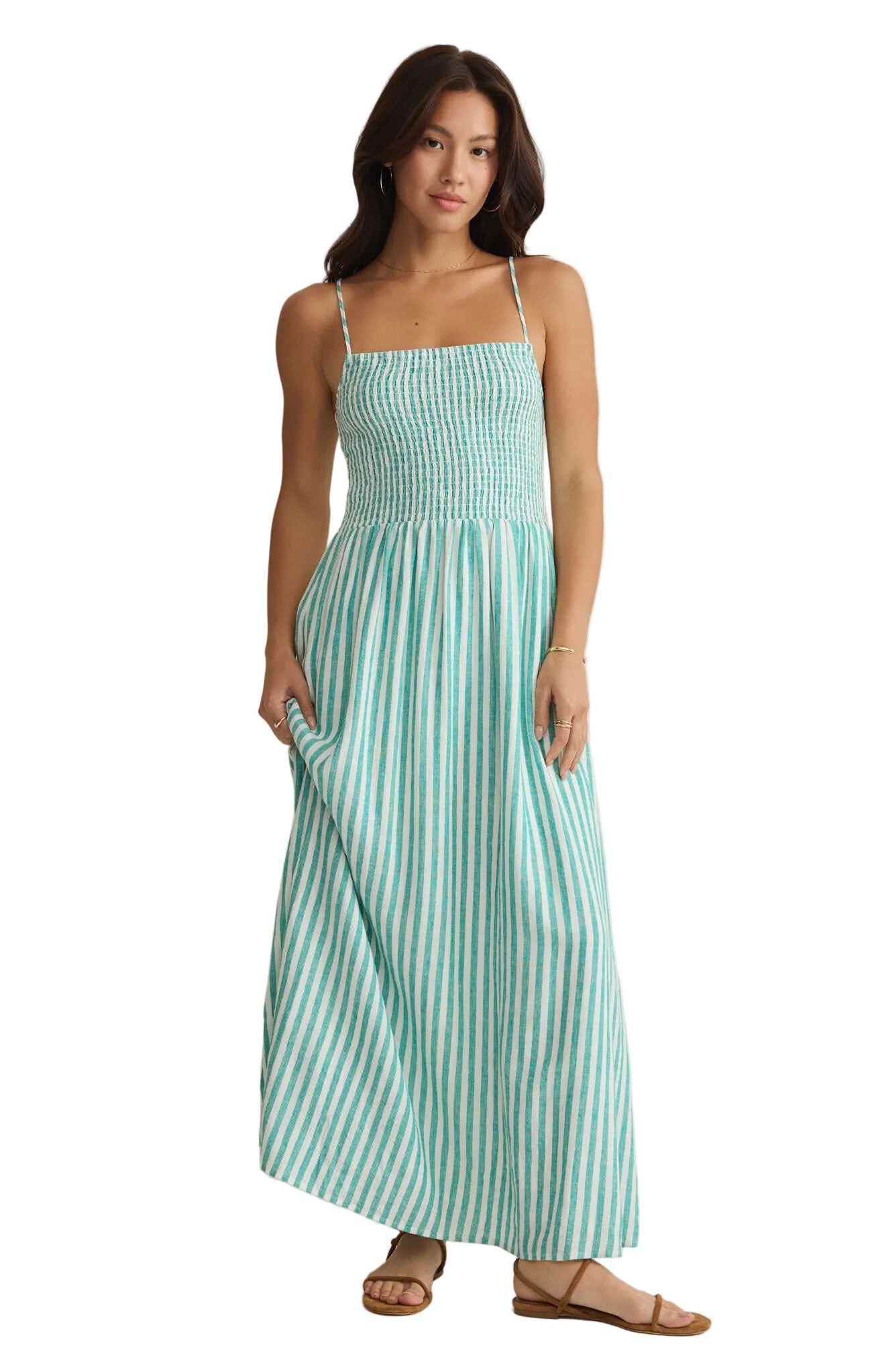 Z Supply Women's Bayside Striped Midi Dress