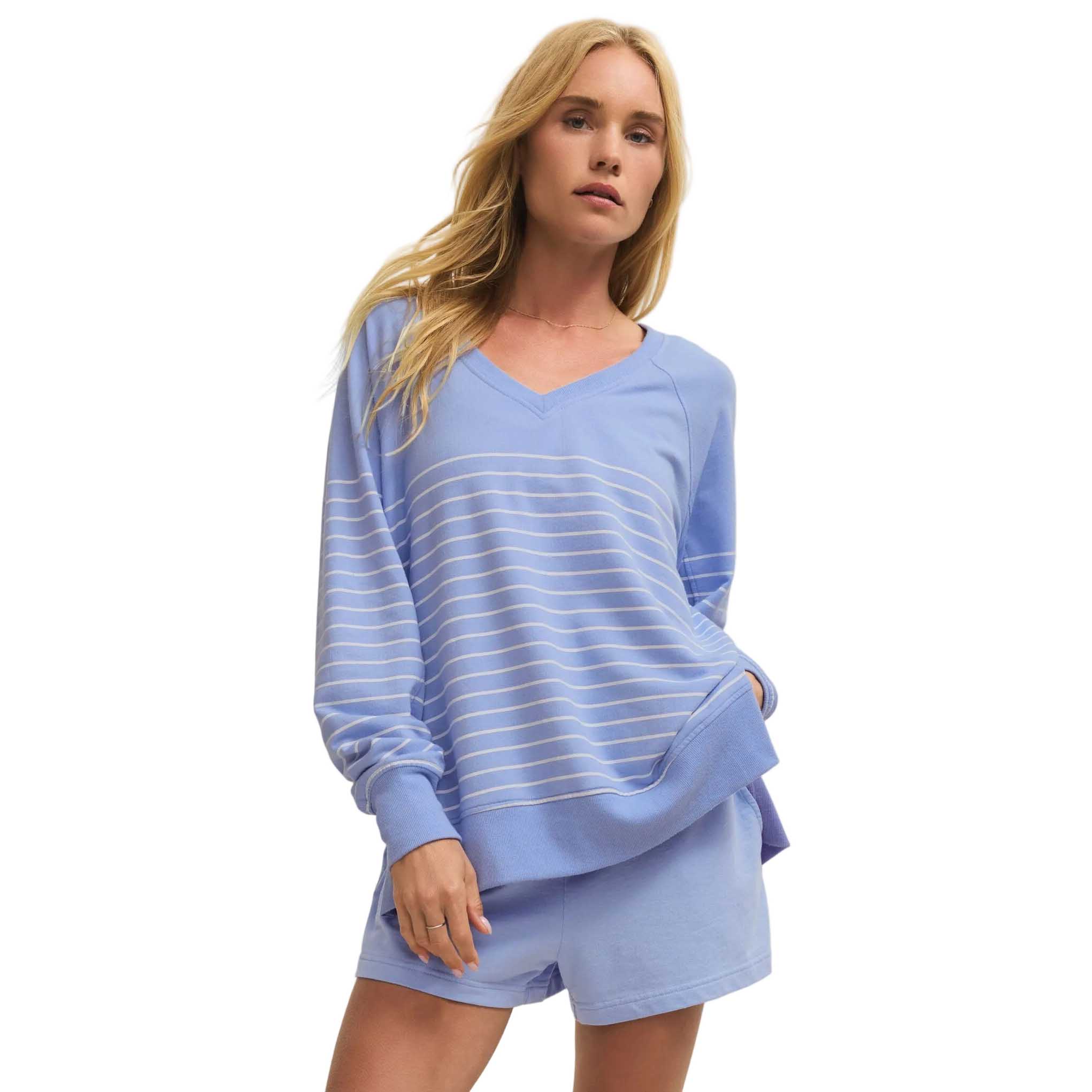 Z Supply Women's Weekender Stripe V-Neck