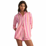 Z Supply Women's Long Sleeve Saturday Stripe Shirt