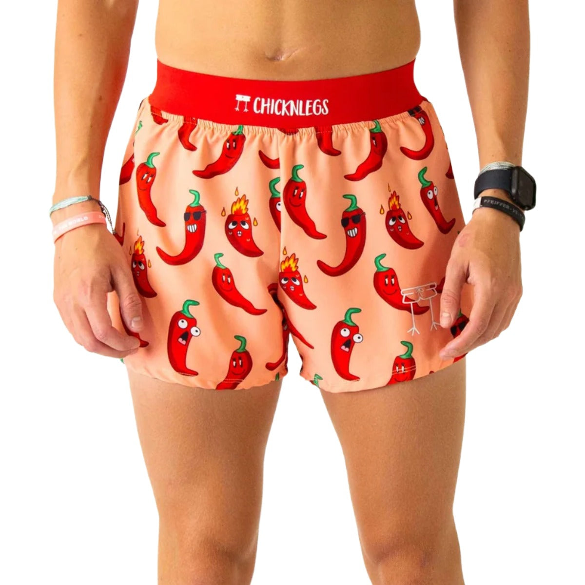 ChicknLegs Men's Chase Pack Chilis Half Split Shorts 4"