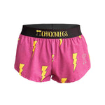 ChicknLegs Women's Pink Bolts Split Shorts 1.5