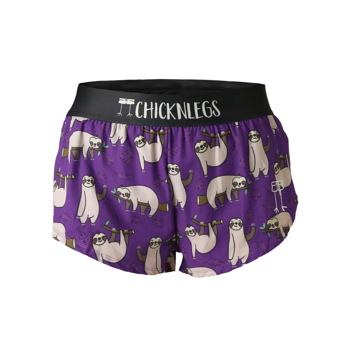 ChicknLegs Women's Sloths Split Shorts 1.5"