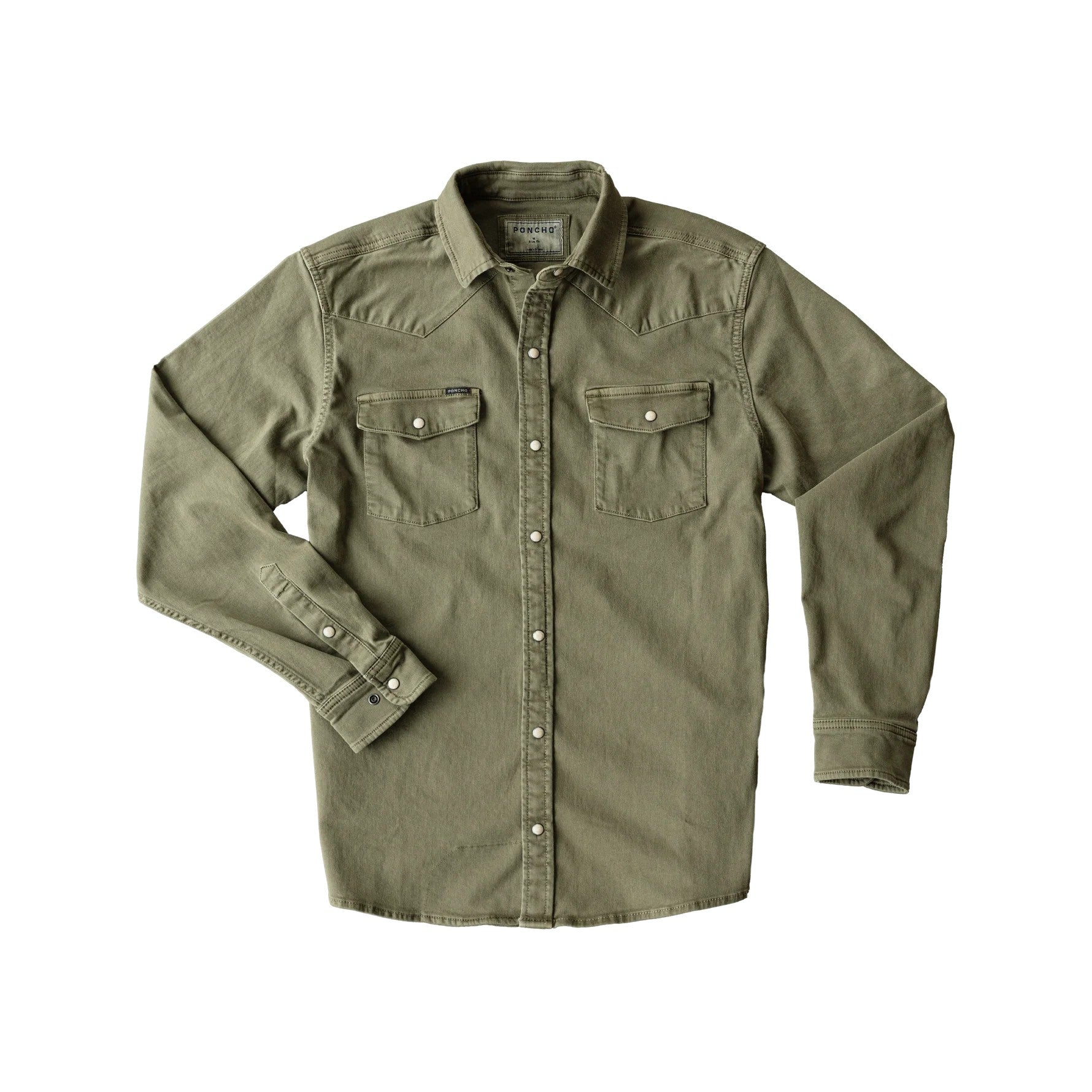 Poncho Men's Denim Western Performance Long Sleeve - The Hidalgo