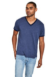 Men's Vintage Ringer V-Neck Short Sleeve Tee