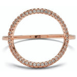 Pave Open Circle Ring
