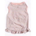 Striped Ruffle Top for Dogs