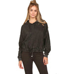 Terry Hoodie With Black Stars